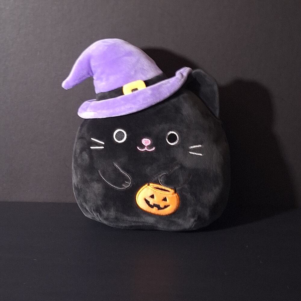 Squishmallows Calio Black Cat Witch Halloween Pumpkin Plush 8” 2022 Cute Cuddly